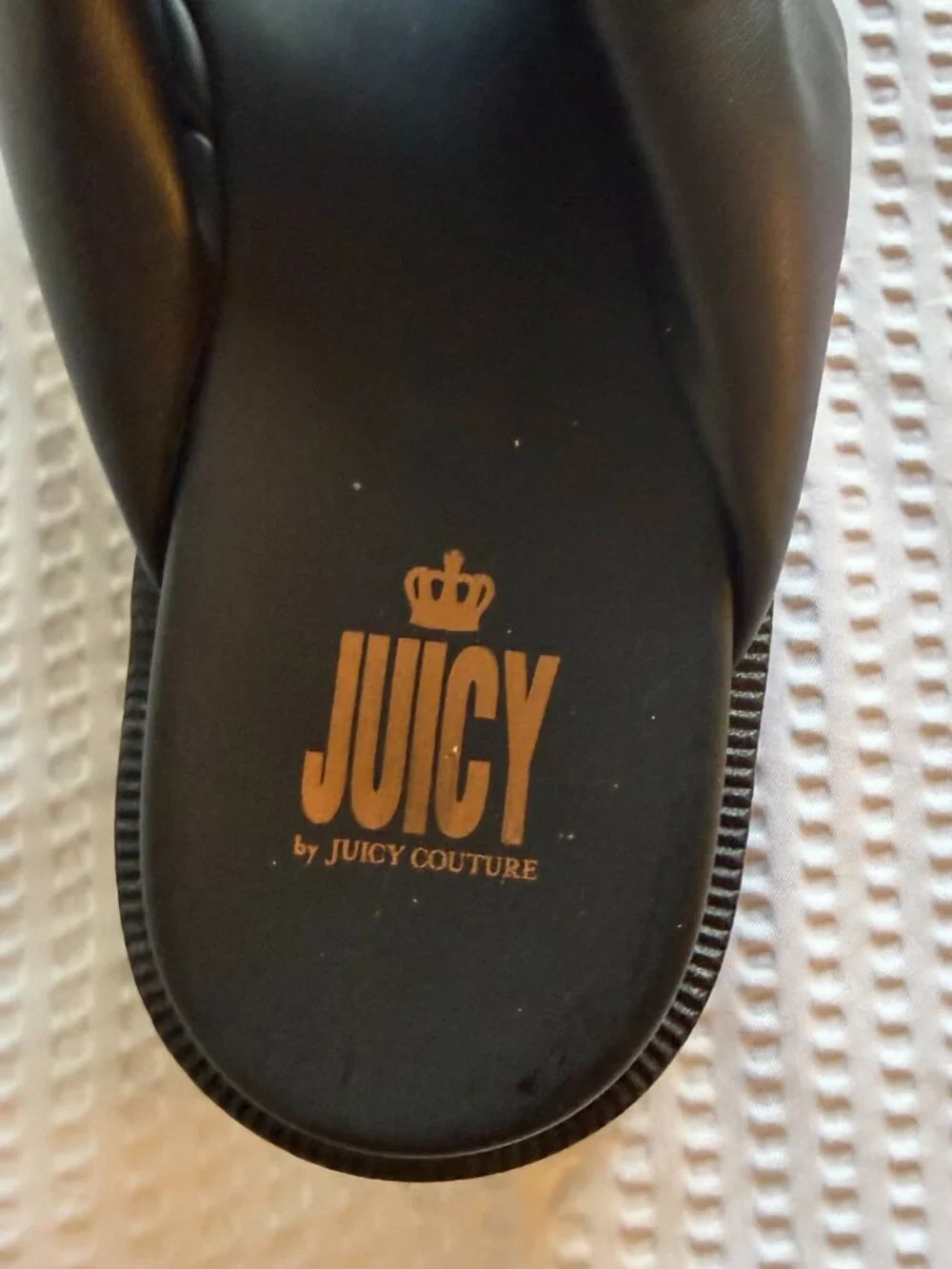 *NWOT* Juicy Couture Black ‘Knotted Bow’ Flip Flop Sandals*